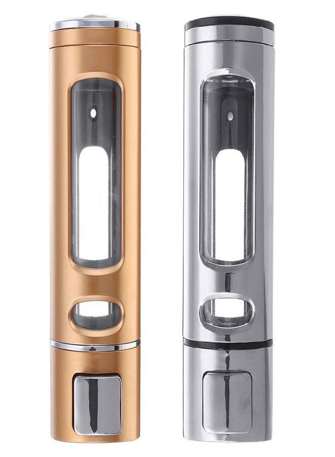 BATH GURU Abs Wall Mounted Shampoo Sanitizer Lotion Hand Dish Wash Gel Liquid Soap Dispenser for Bathroom Kitchen Pack of 2 (400 Ml, Copper & Chrome) - Image 1